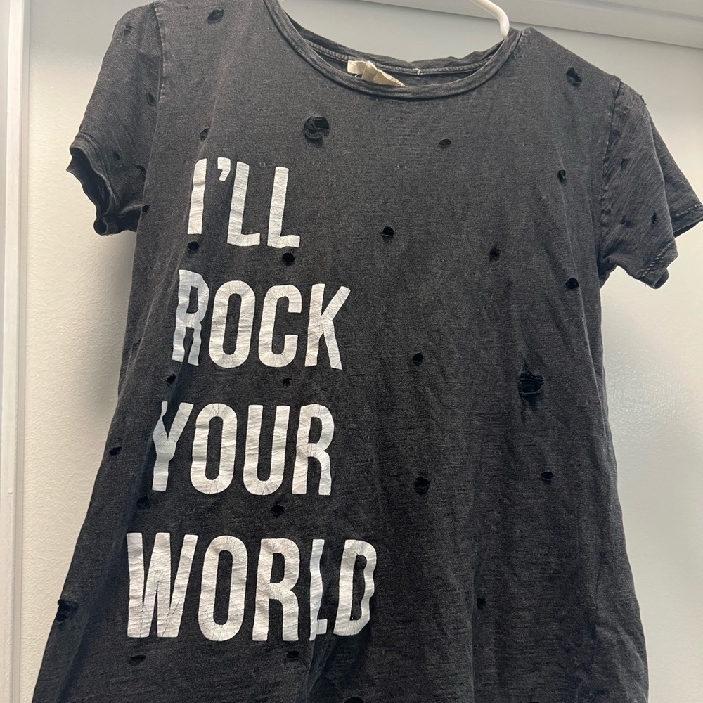 Distressed graphic tee